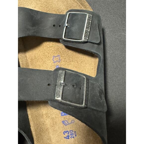 Birkenstock Leather Arizona Charcoal Back Regular EU 43 US 10 - 10.5 NWOB - Picture 4 of 8